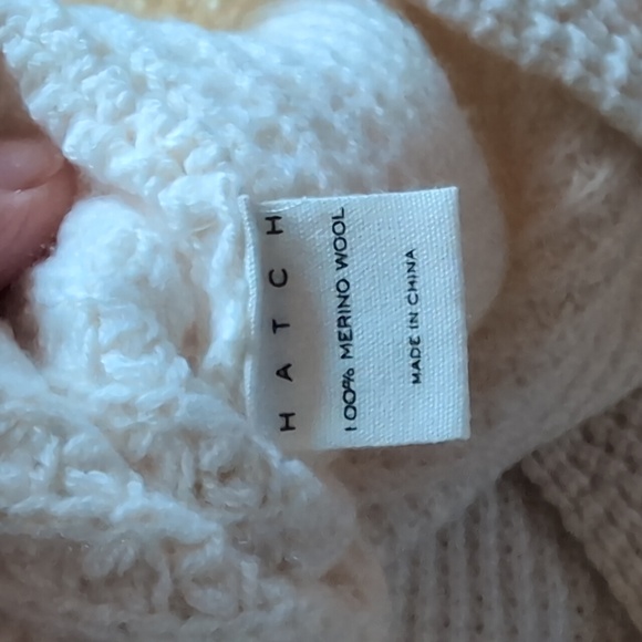 Hatch maternity waffle turtleneck sweater 100% merino wool - Picture 9 of 9